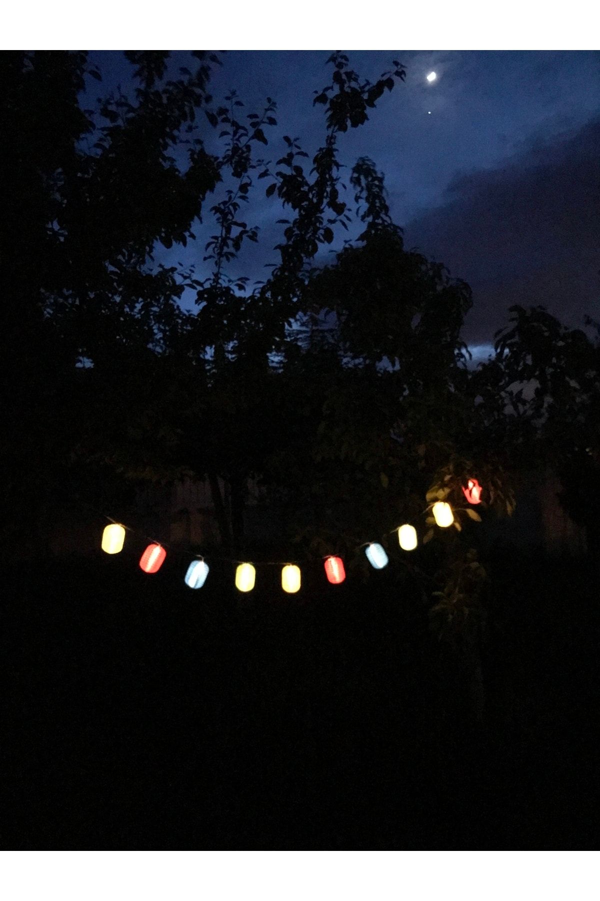 Renkli Solar Kamp Lambası Japon Fenerleri