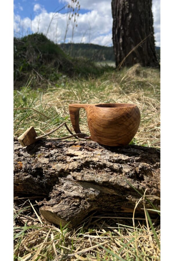 Kuksa Bardak - Kestane Ağacı Kupa Model - Görsel 6