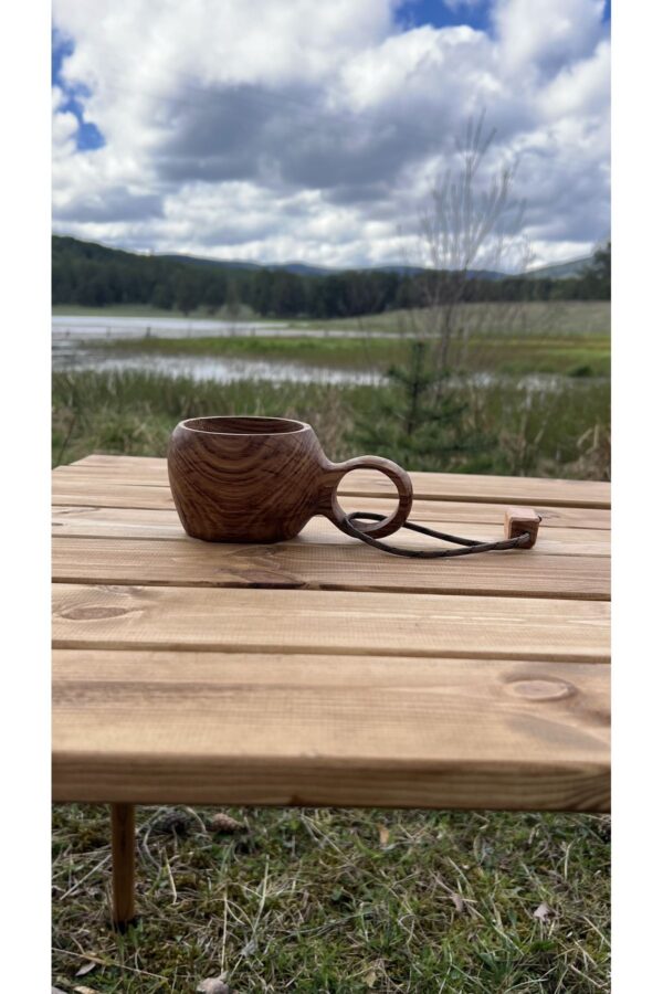 Kuksa Bardak - Kestane Ağacı Fincan Model
