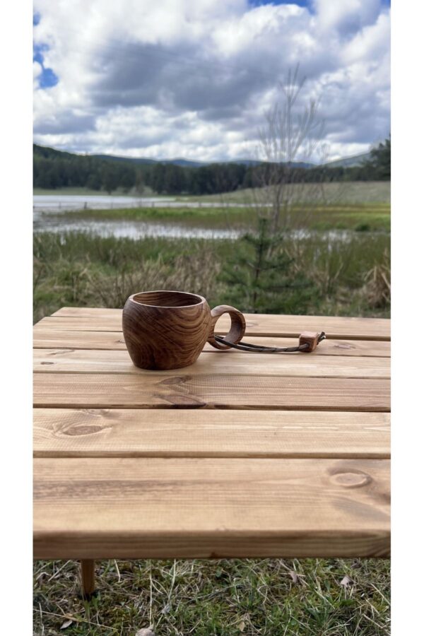 Kuksa Bardak - Kestane Ağacı Fincan Model - Görsel 2