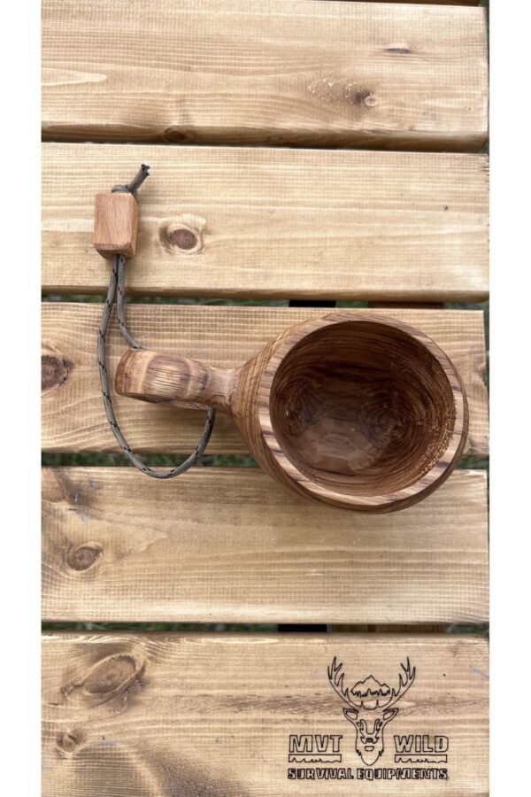 Kuksa Bardak - Kestane Ağacı Fincan Model - Görsel 4
