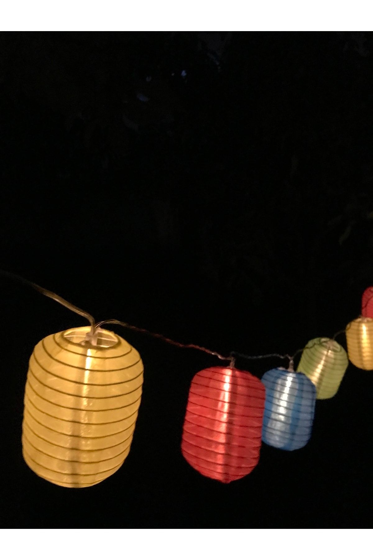 Renkli Solar Kamp Lambası Japon Fenerleri - Görsel 3